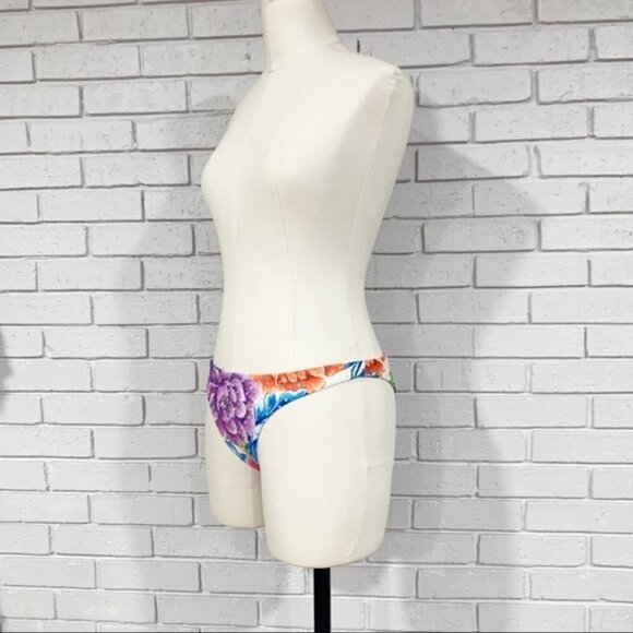 Farm Rio Women’s Rainbow Floral Bikini Bottom - Size Small - Picture 3 of 11